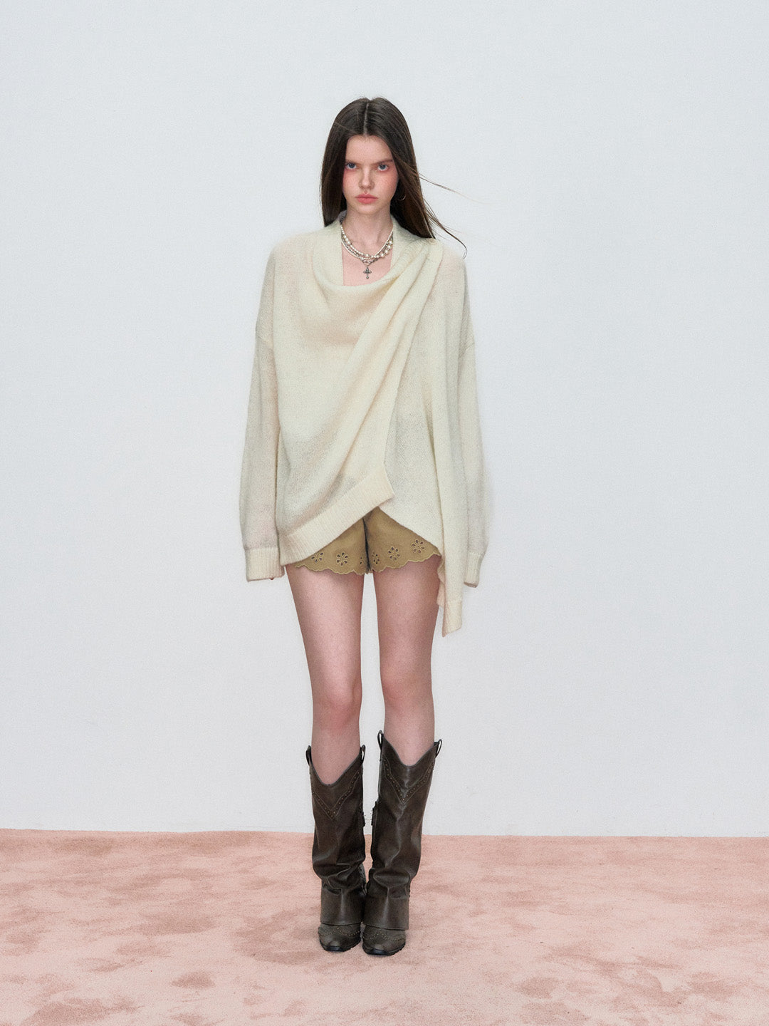 VIA PITTI VIAAK871 Shawl style woolen cardigan