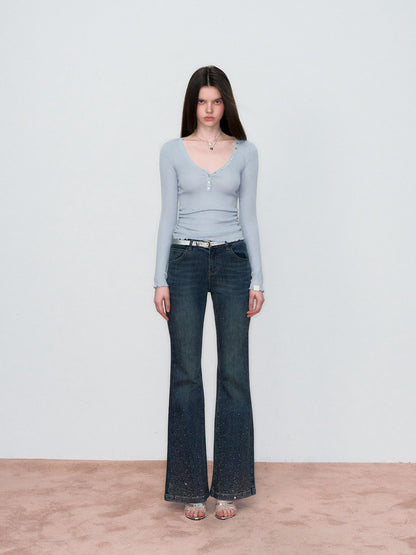 VIA PITTI VIAAK866 Versatile basic waist cinching wool base sweater