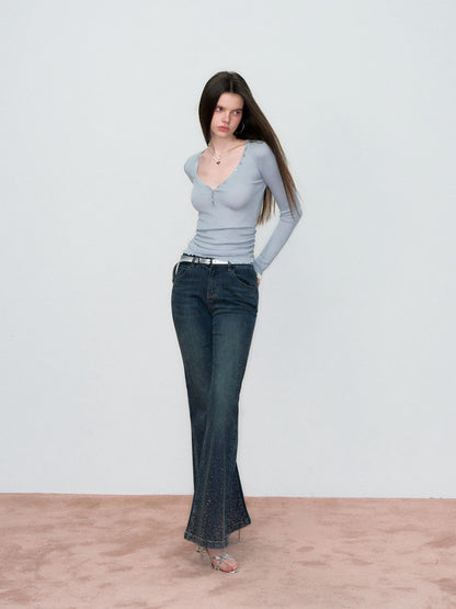 VIA PITTI VIAAK866 Versatile basic waist cinching wool base sweater