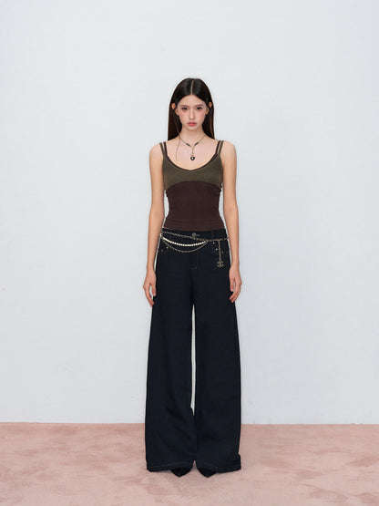 VIA PITTI VIAAK869 Fake two woolen vests