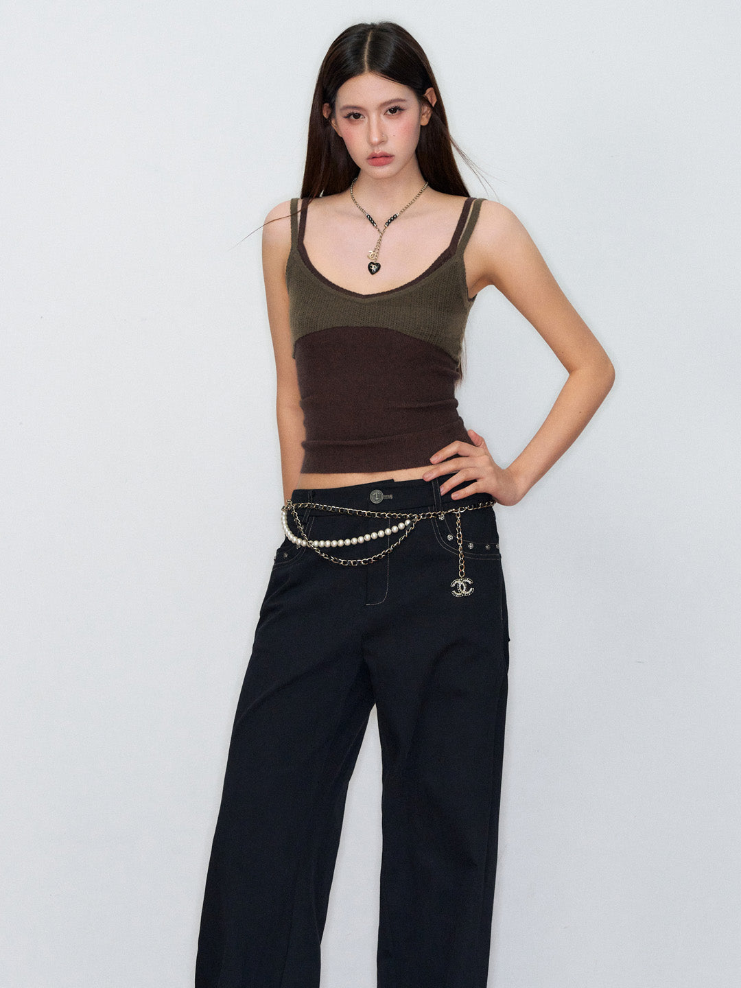 VIA PITTI VIAAK869 Fake two woolen vests