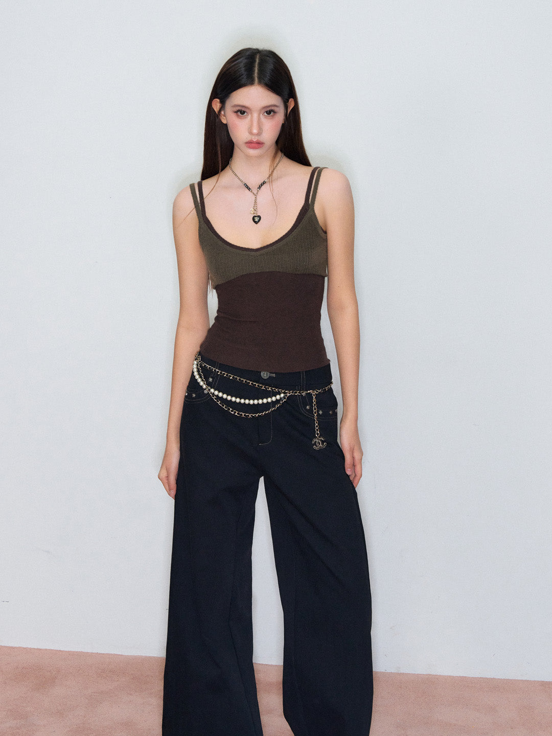 VIA PITTI VIAAK869 Fake two woolen vests