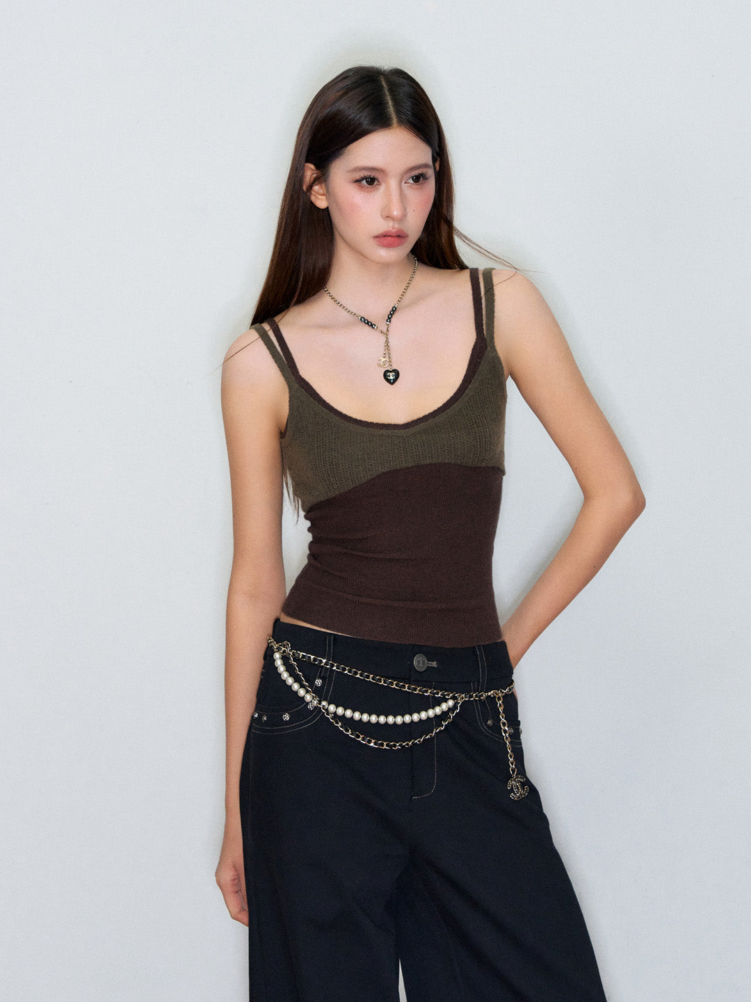 VIA PITTI VIAAK869 Fake two woolen vests