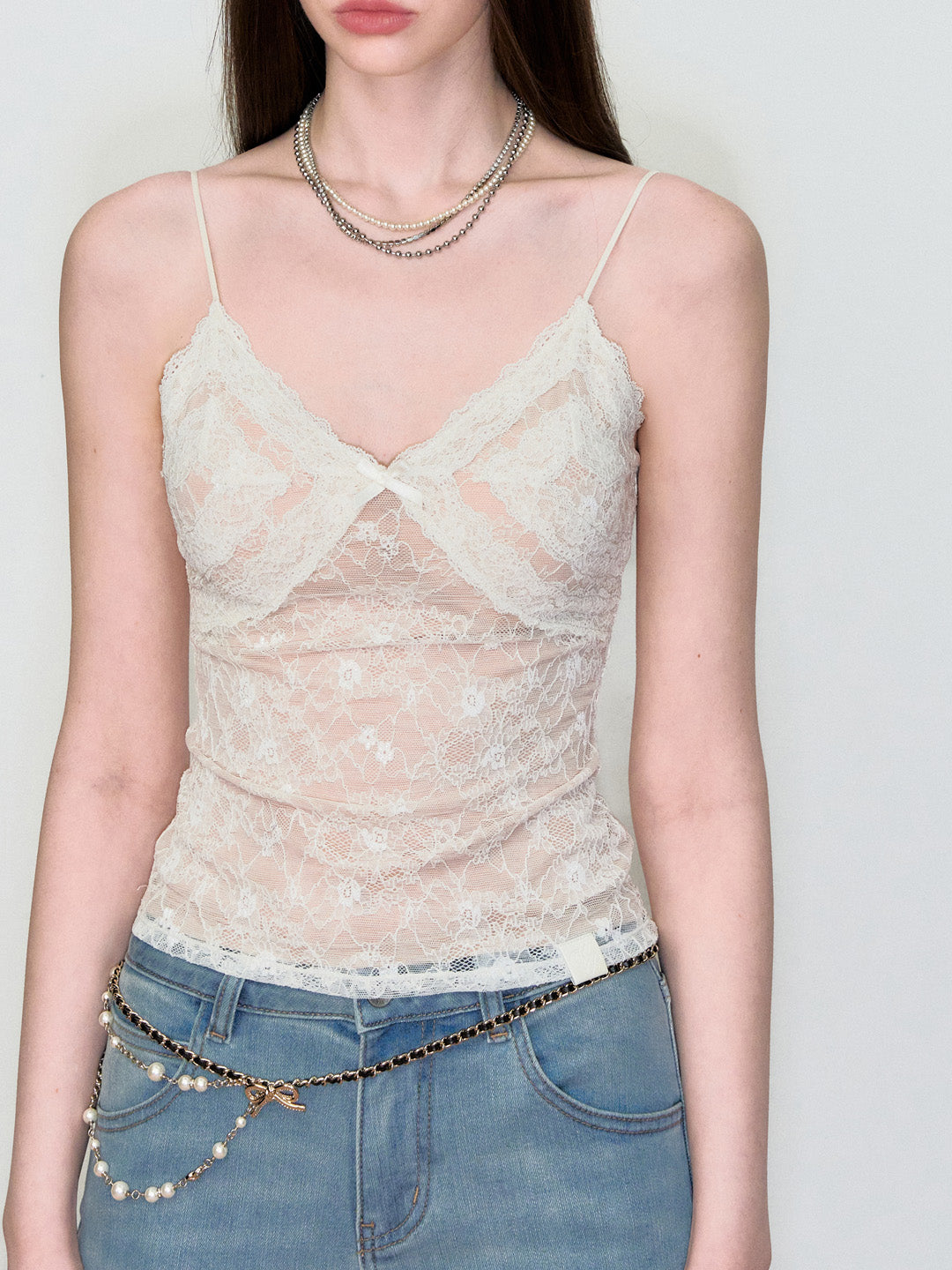 VIA PITTI VIADTP752 Lace camisole vest