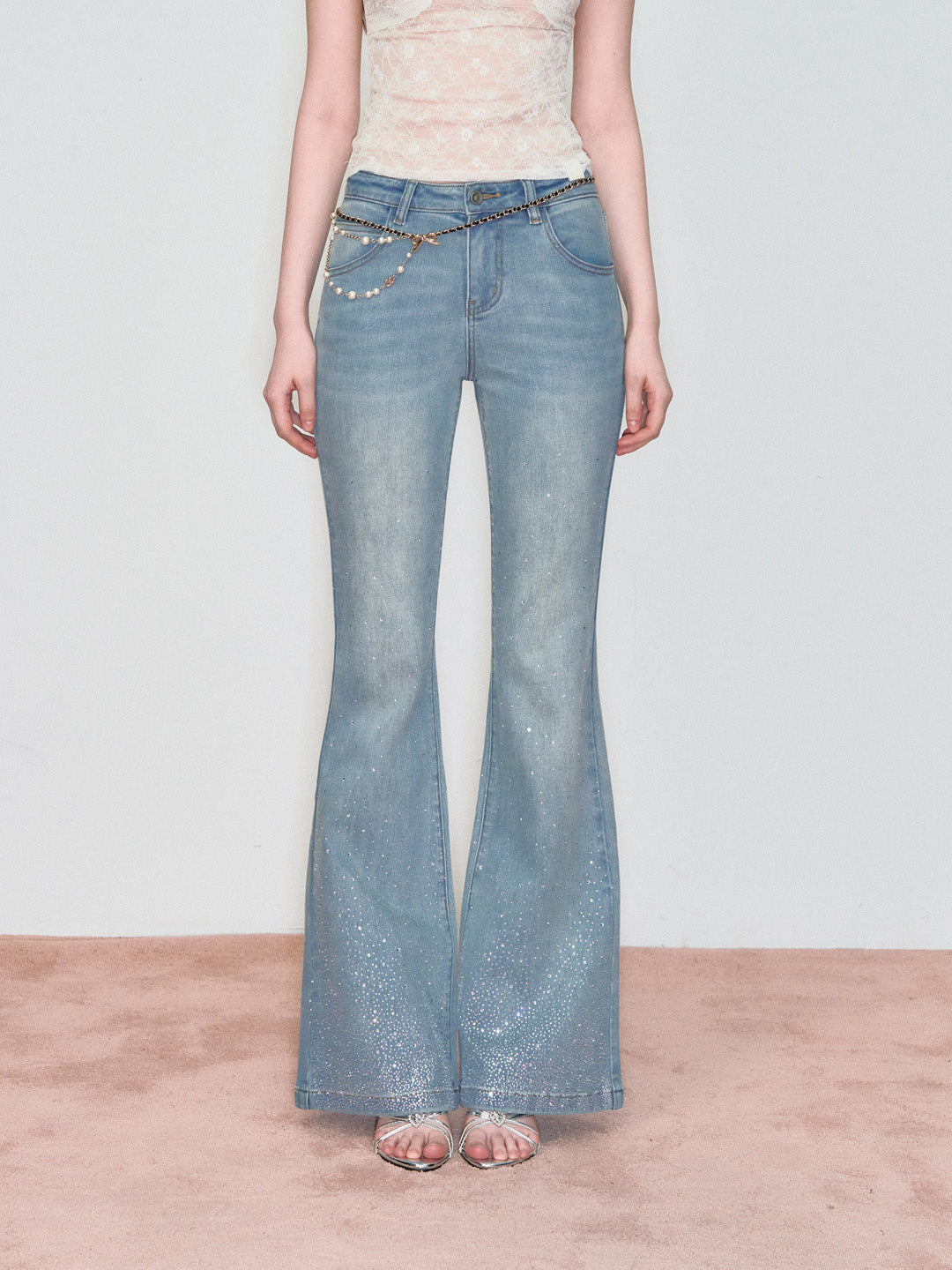 VIA PITTI VIAAP843 Rhinestone jeans
