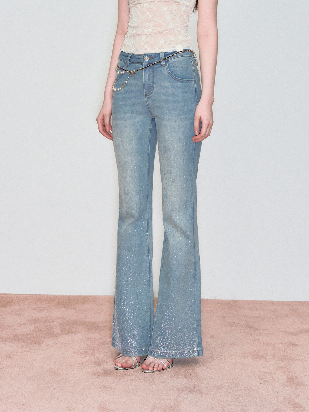 VIA PITTI VIAAP843 Rhinestone jeans