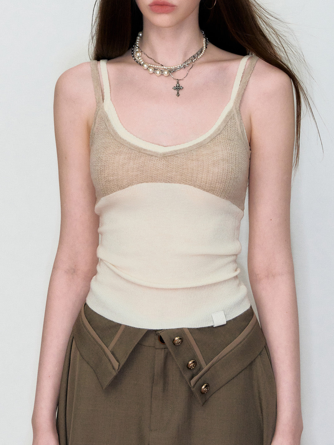 VIA PITTI VIAAK869 Fake two woolen vests