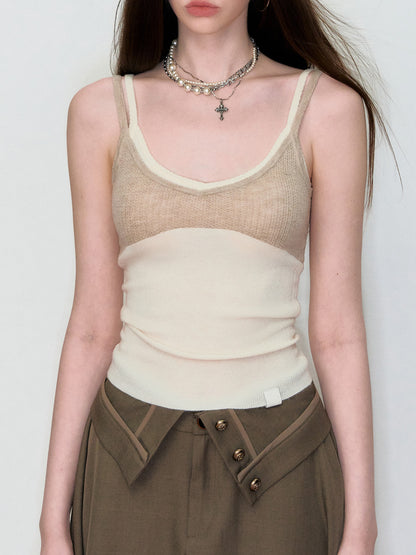 VIA PITTI VIAAK869 Fake two woolen vests