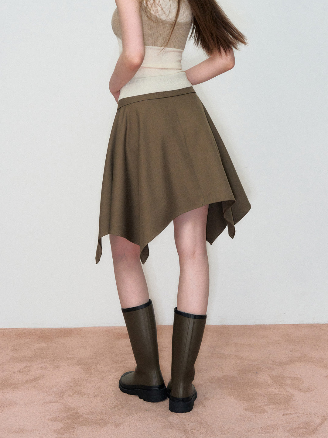 VIA PITTI VIAAS798 Versatile irregular suit skirt