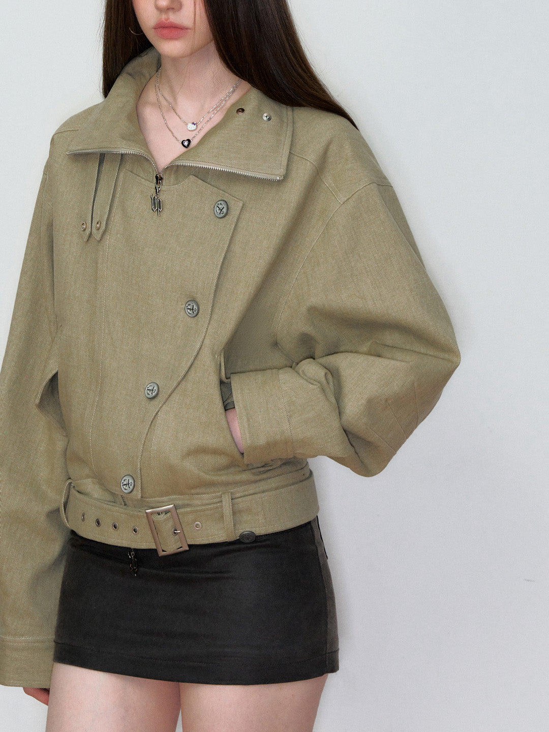 VIA PITTI VIAAC849 Irregular button jacket