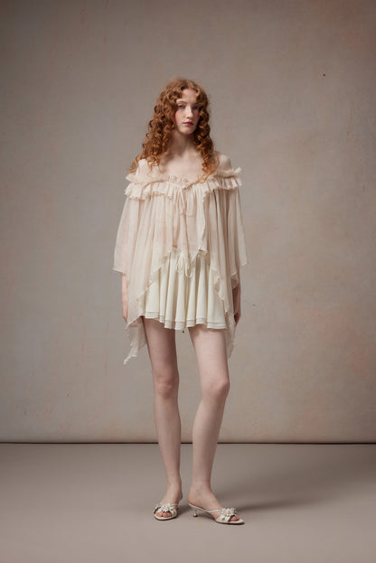 Fa Sogno FSN26PS-SHT-01-WH&amp;FSN26PS-SK-01-WH Beige Feather Dance Set