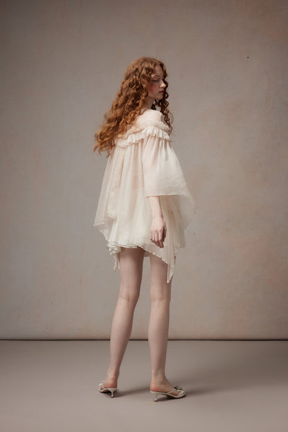 Fa Sogno FSN26PS-SHT-01-WH&amp;FSN26PS-SK-01-WH Beige Feather Dance Set