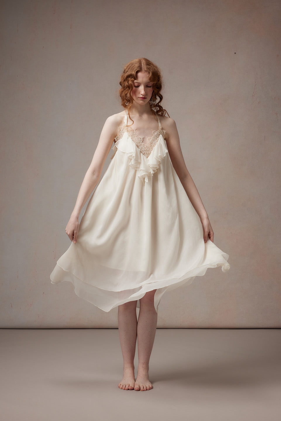 Fa Sogno FSN26PS-DR-01-WH Moonlight Variations White Halter Neck Dress