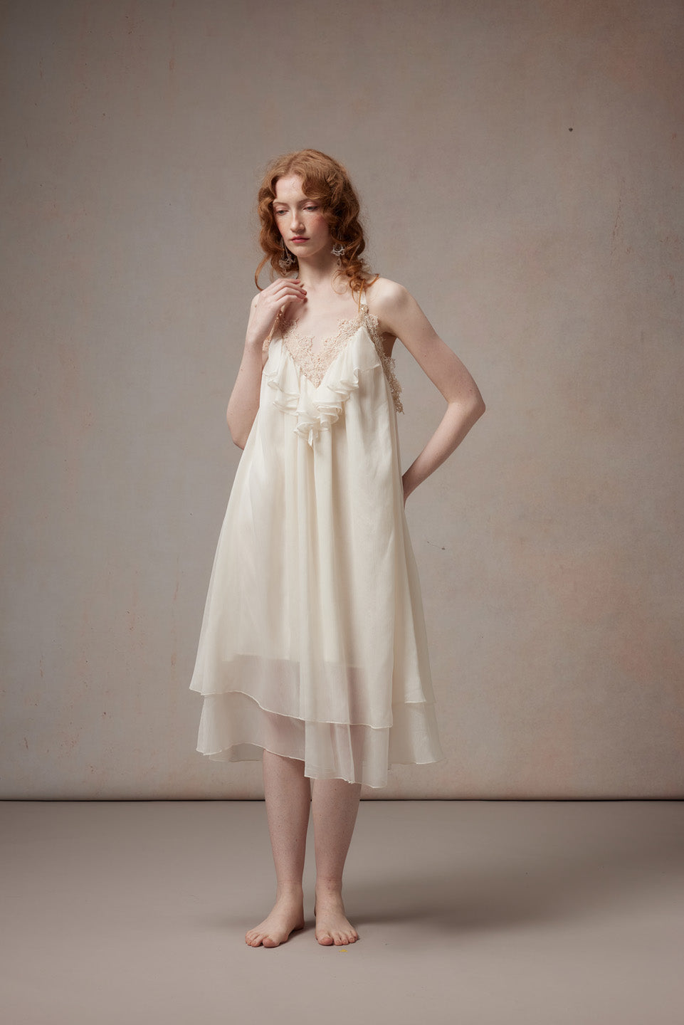 Fa Sogno FSN26PS-DR-01-WH Moonlight Variations White Halter Neck Dress