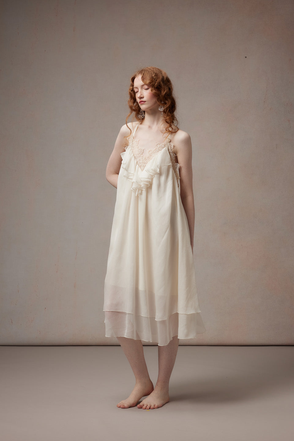 Fa Sogno FSN26PS-DR-01-WH Moonlight Variations White Halter Neck Dress