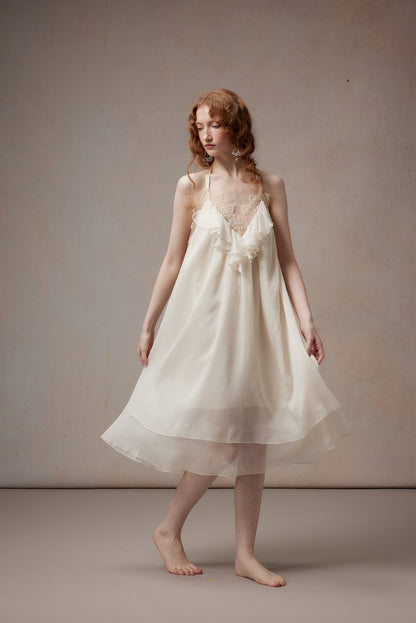 Fa Sogno FSN26PS-DR-01-WH Moonlight Variations White Halter Neck Dress