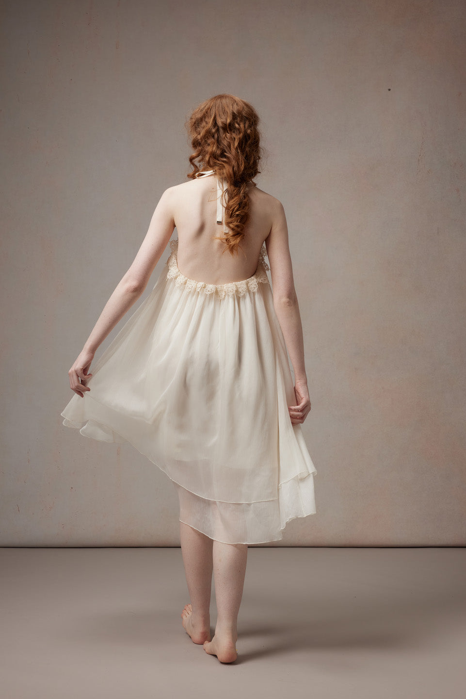 Fa Sogno FSN26PS-DR-01-WH Moonlight Variations White Halter Neck Dress