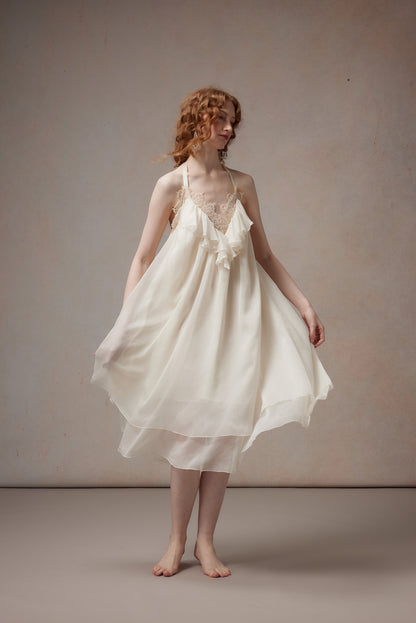 Fa Sogno FSN26PS-DR-01-WH Moonlight Variations White Halter Neck Dress