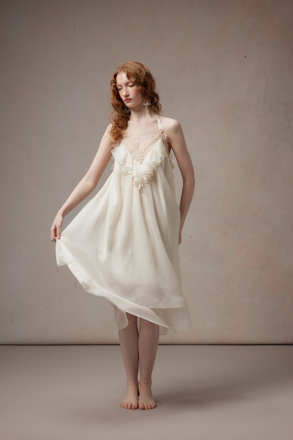 Fa Sogno FSN26PS-DR-01-WH Moonlight Variations White Halter Neck Dress