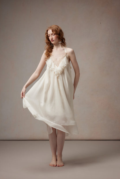 Fa Sogno FSN26PS-DR-01-WH Moonlight Variations White Halter Neck Dress