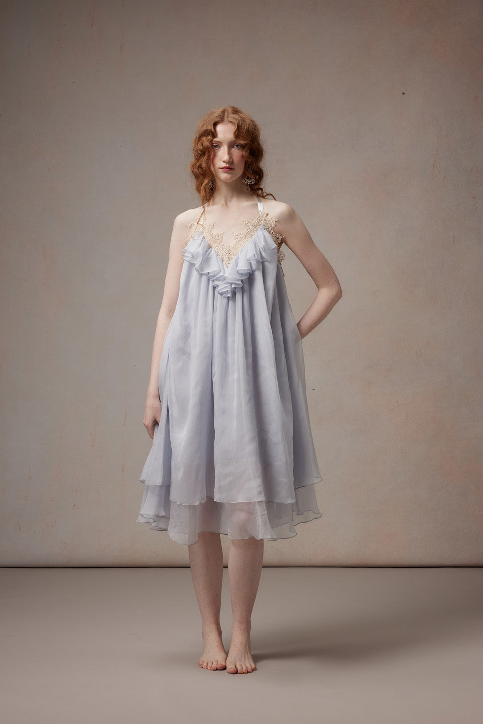 Fa Sogno FSN26PS-DR-02-BL Moonlight Variations Blue Halter Neck Dress