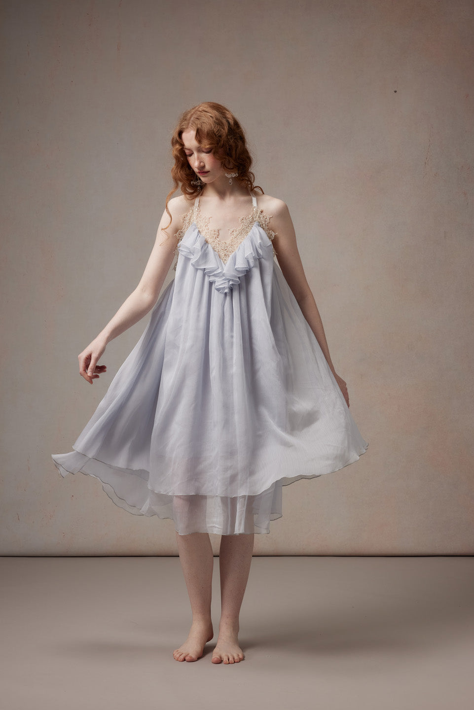 Fa Sogno FSN26PS-DR-02-BL Moonlight Variations Blue Halter Neck Dress