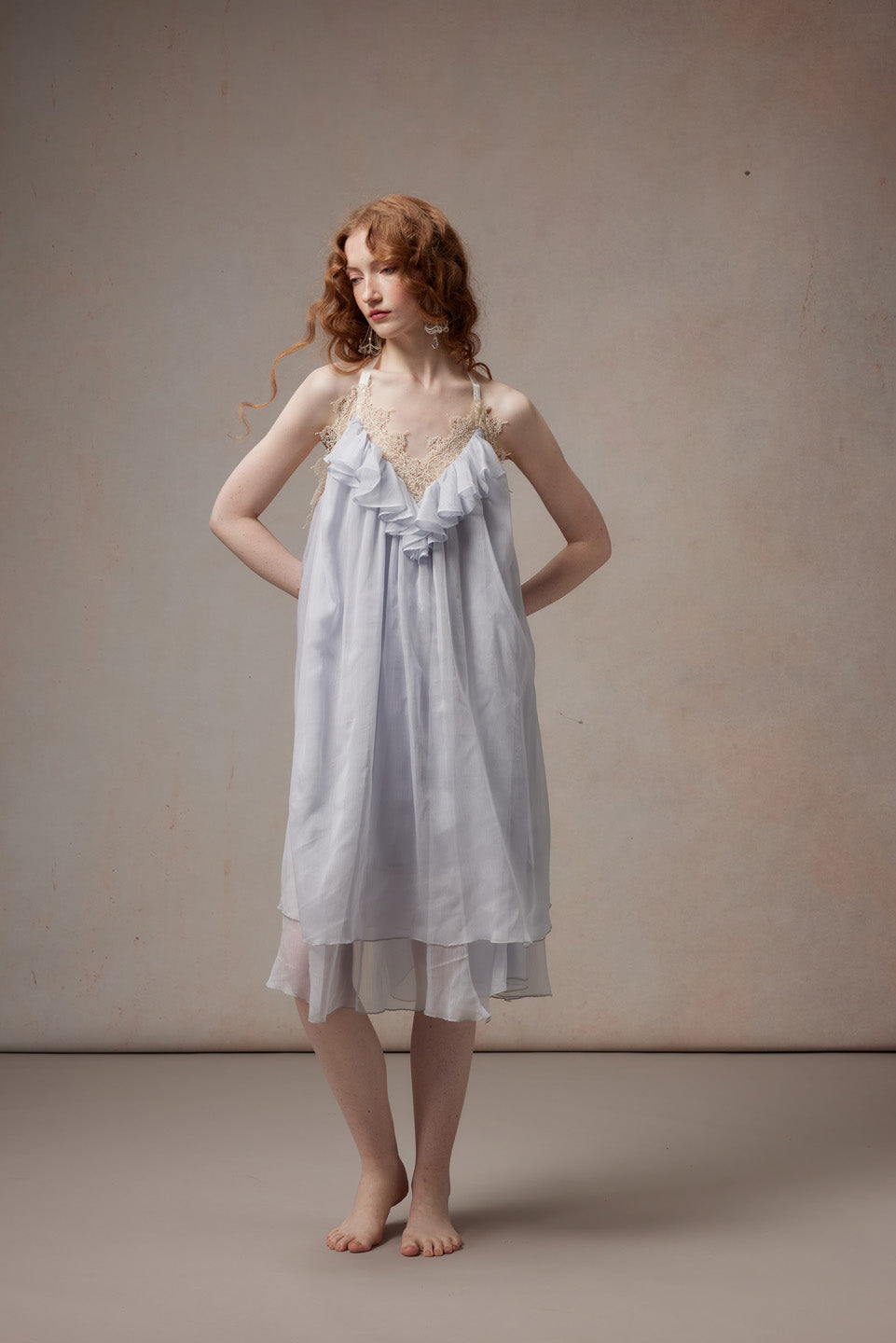 Fa Sogno FSN26PS-DR-02-BL Moonlight Variations Blue Halter Neck Dress