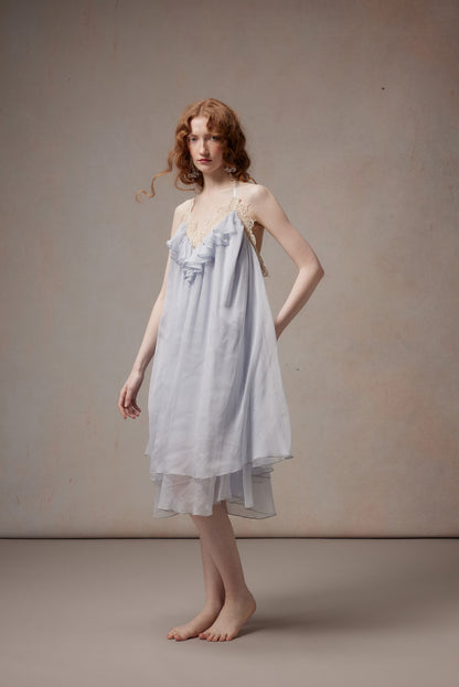 Fa Sogno FSN26PS-DR-02-BL Moonlight Variations Blue Halter Neck Dress