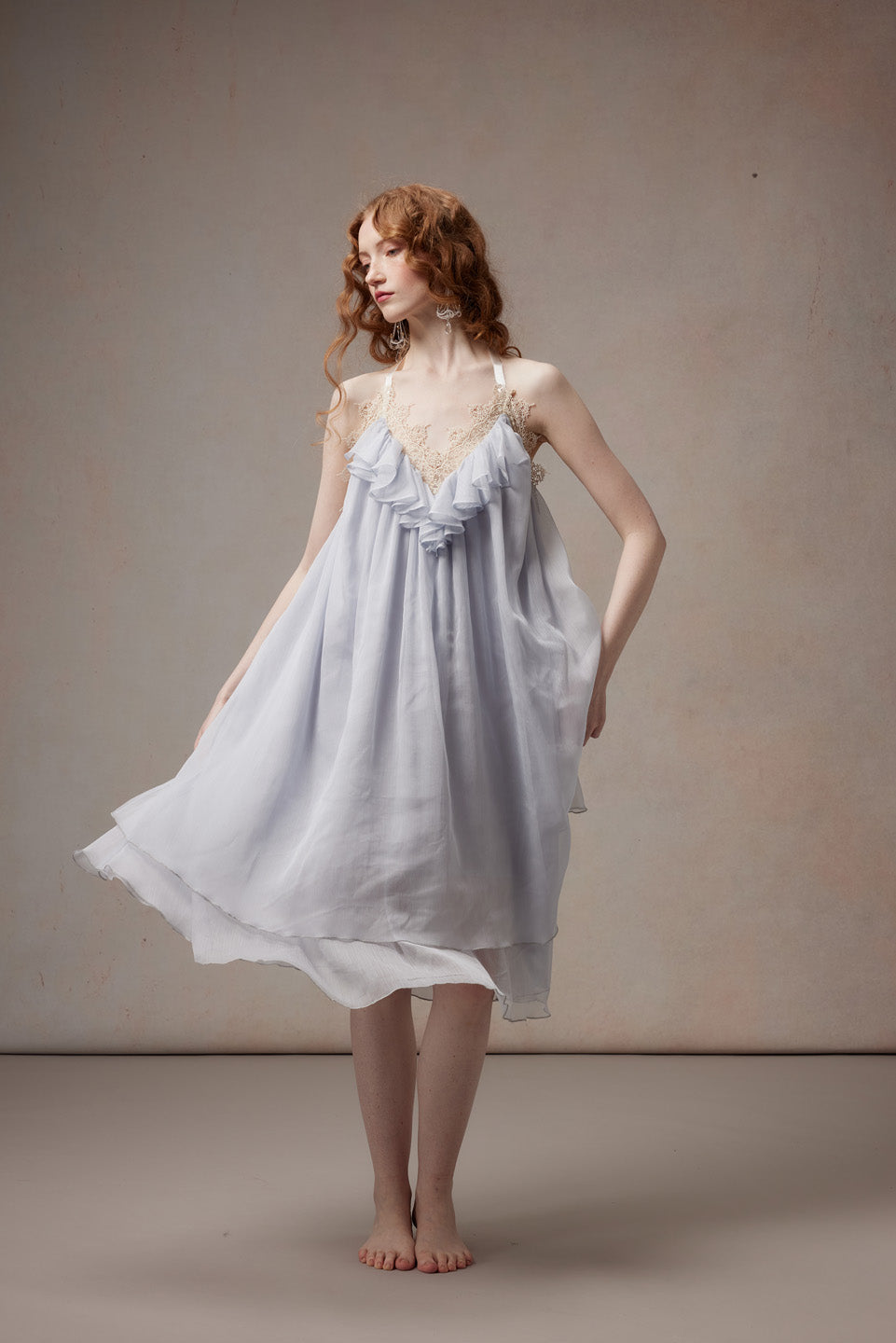 Fa Sogno FSN26PS-DR-02-BL Moonlight Variations Blue Halter Neck Dress