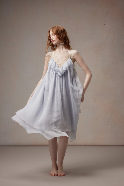 Fa Sogno FSN26PS-DR-02-BL Moonlight Variations Blue Halter Neck Dress