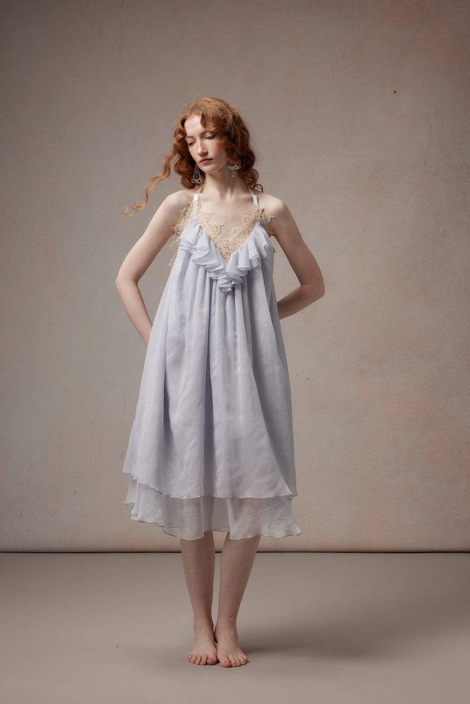 Fa Sogno FSN26PS-DR-02-BL Moonlight Variations Blue Halter Neck Dress