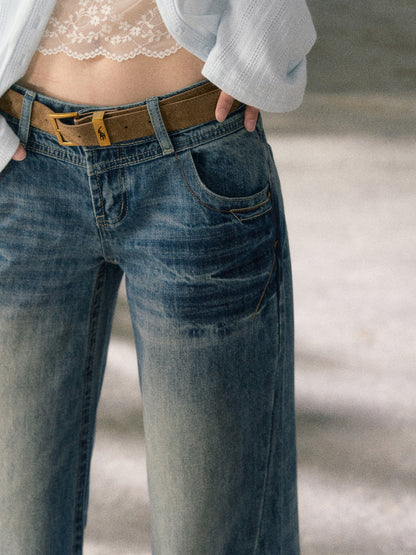 Lafreedom LAF360110 Retro low waisted slightly flared jeans