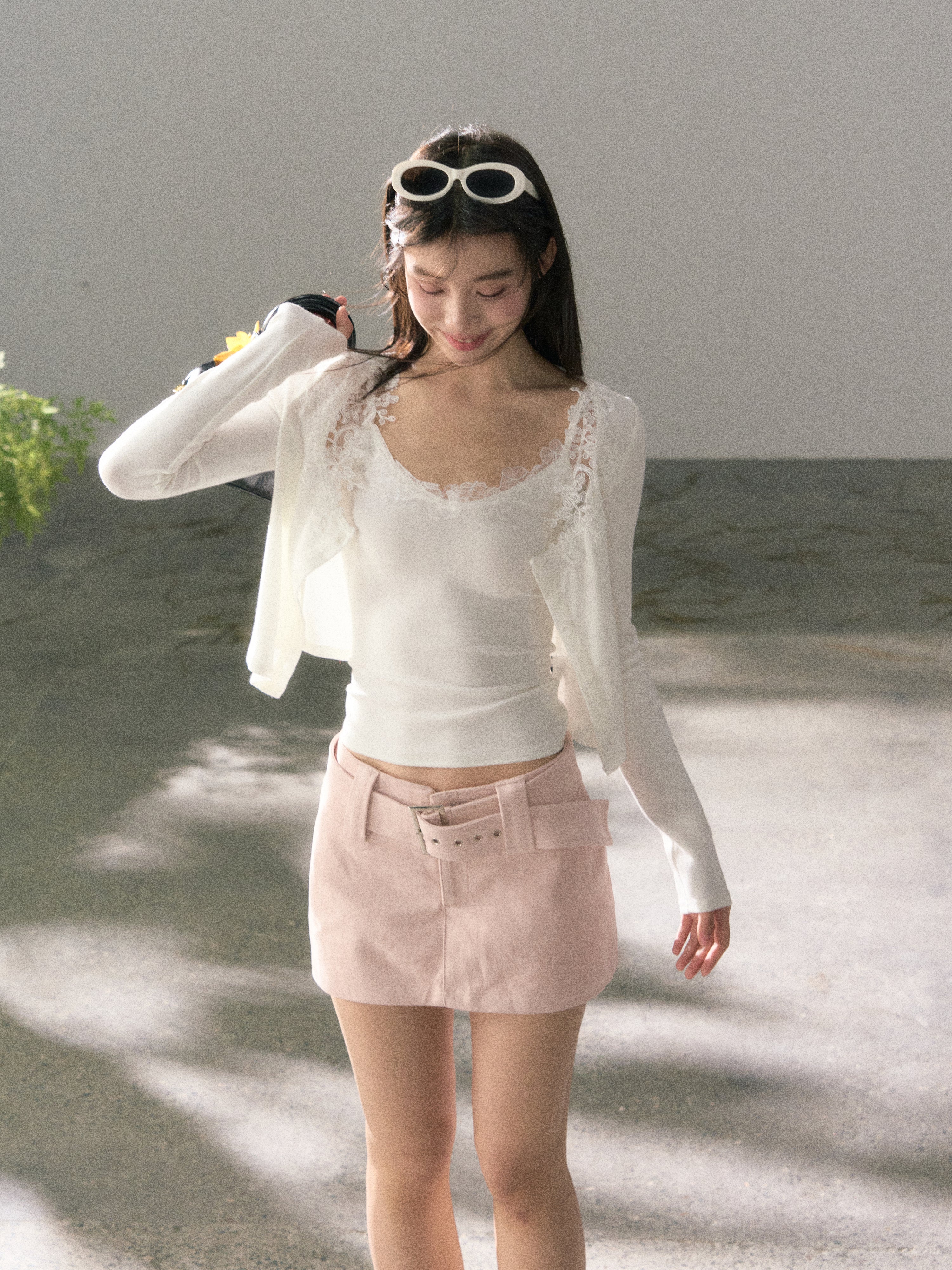 Lafreedom LAF360123 Retro pure suede short skirt