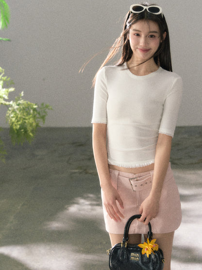 Lafreedom LAF360116 High-collared sheer T-shirt