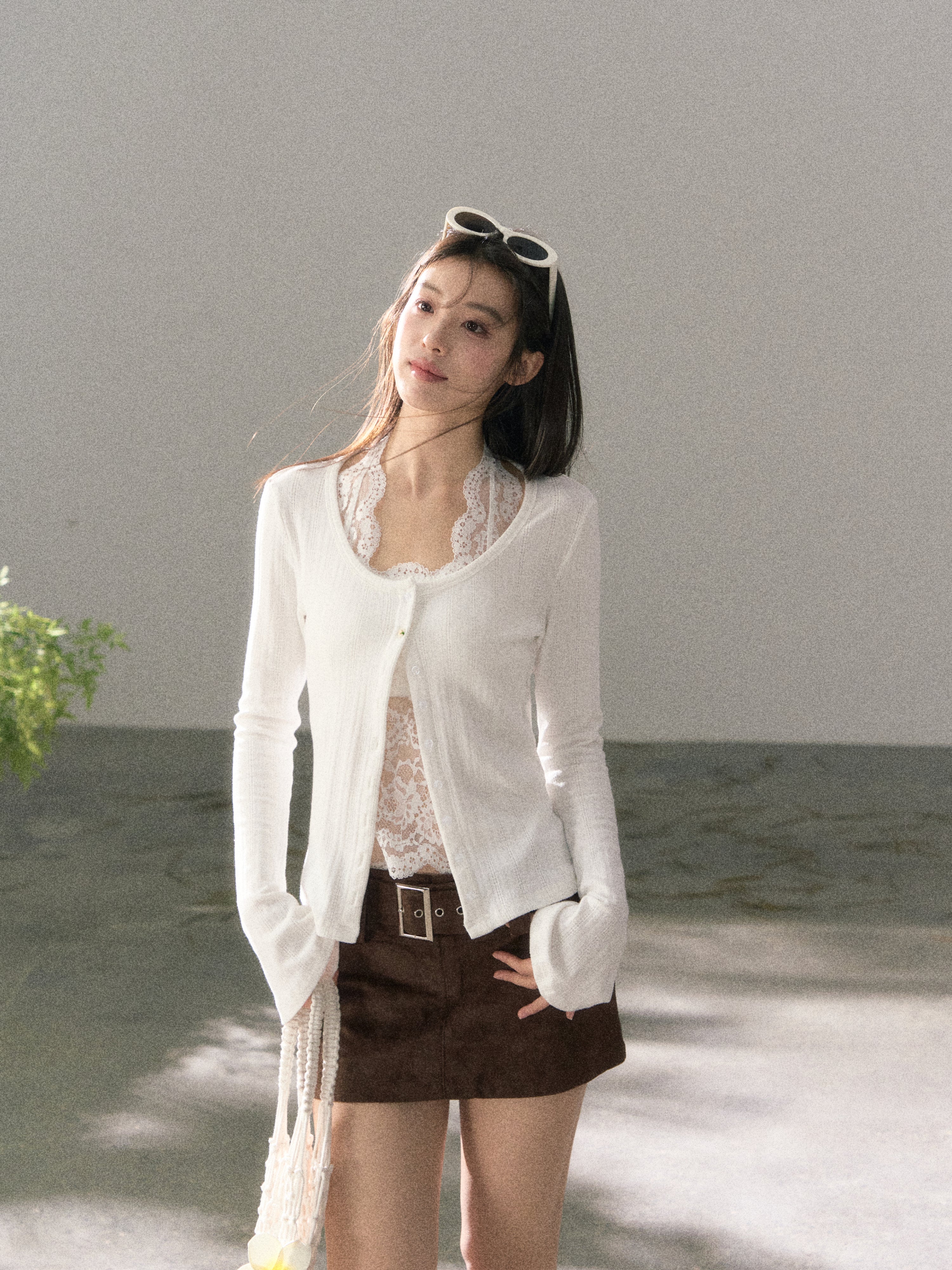 Lafreedom LAF360123 Retro pure suede short skirt