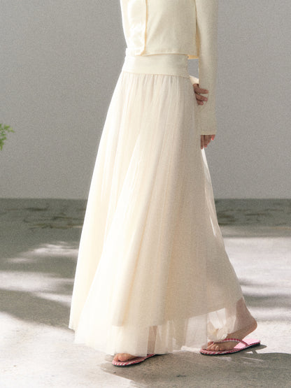 Lafreedom LAF360122 Fairy style long multi-layer sheer skirt