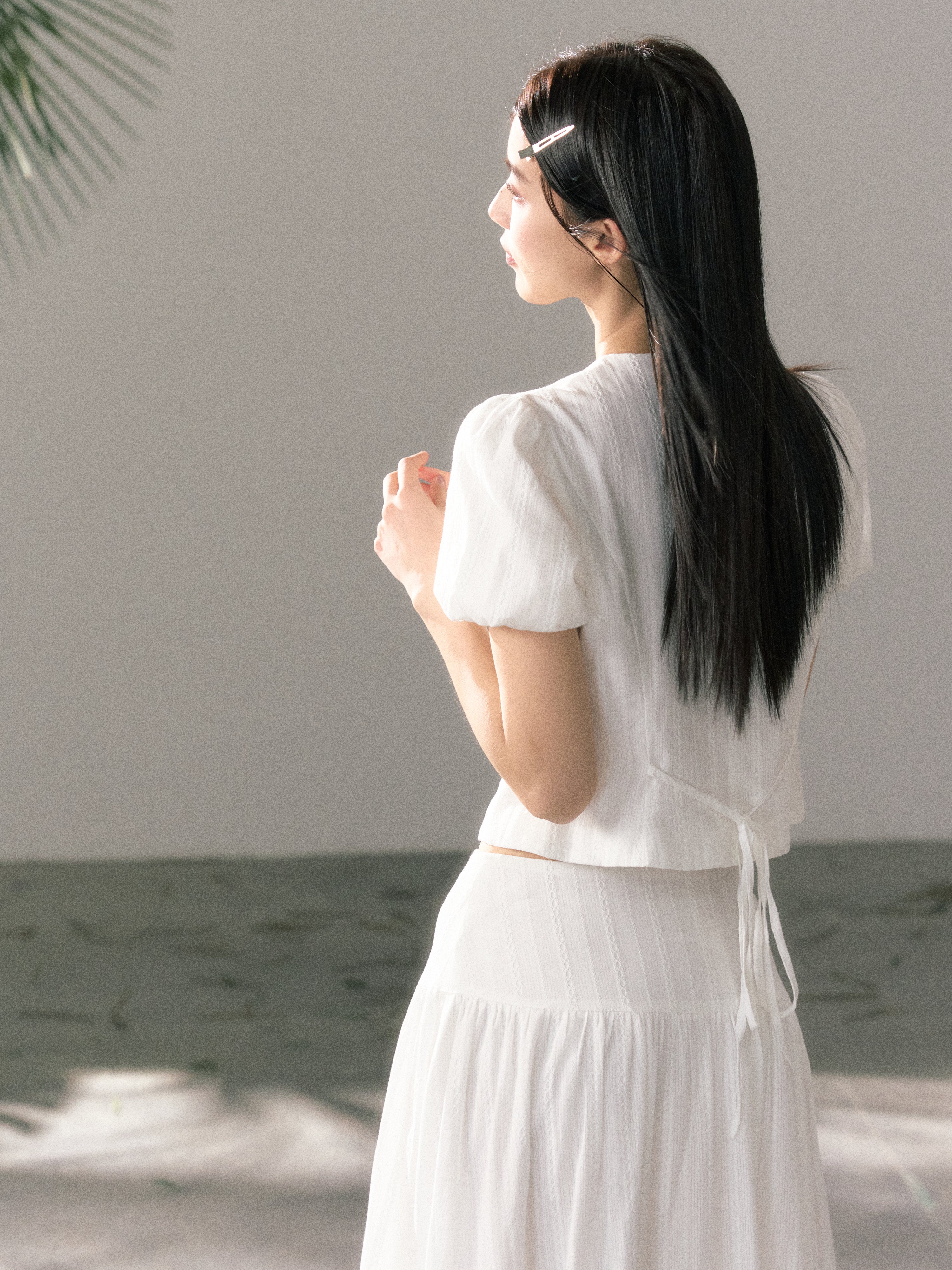 LAFREEDOM LAF360520 Sweet Pure Cotton Top+ LAF360521 White Pure Cotton Skirt