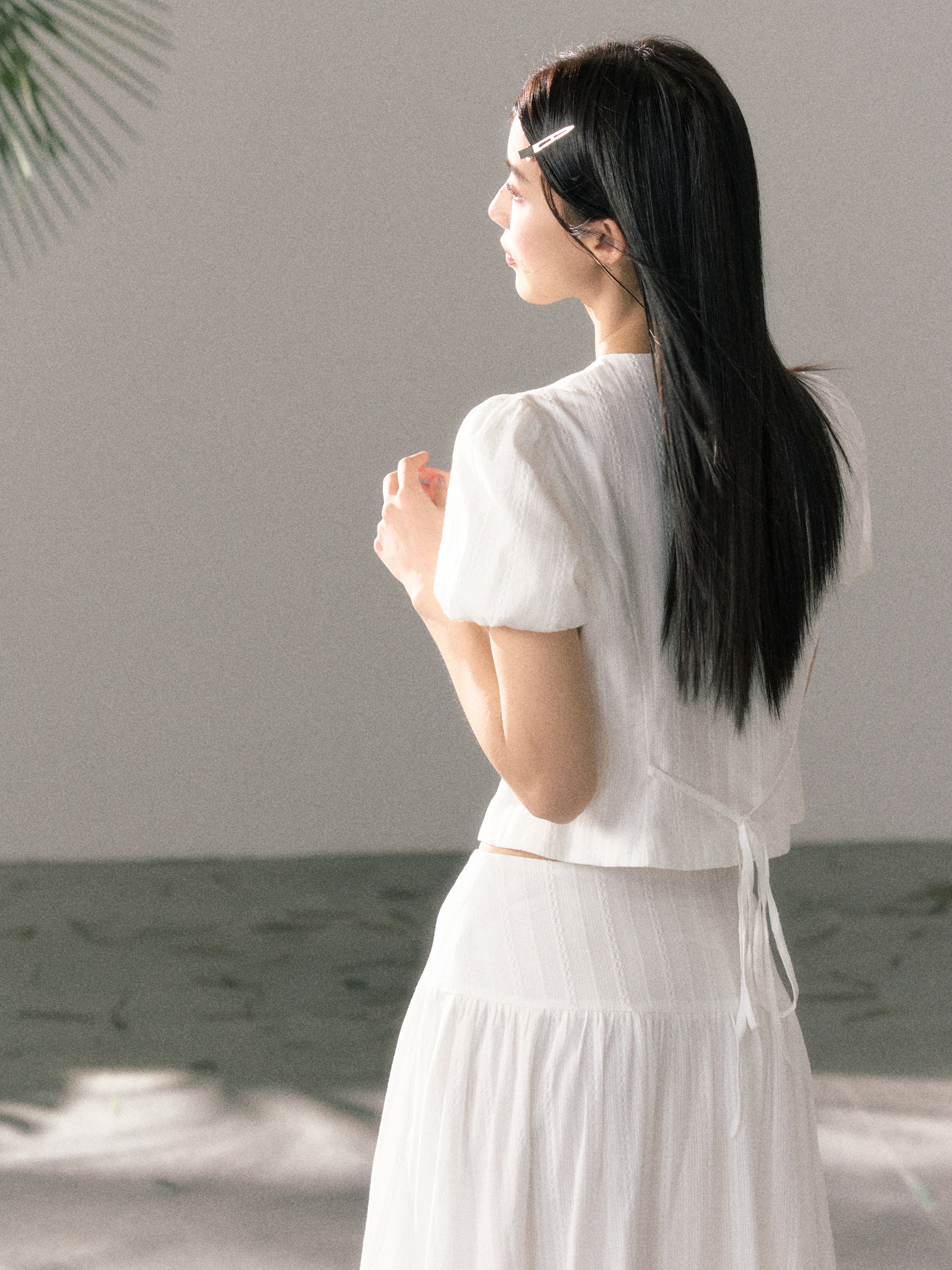 LAFREEDOM LAF360520 Sweet Pure Cotton Top+ LAF360521 White Pure Cotton Skirt