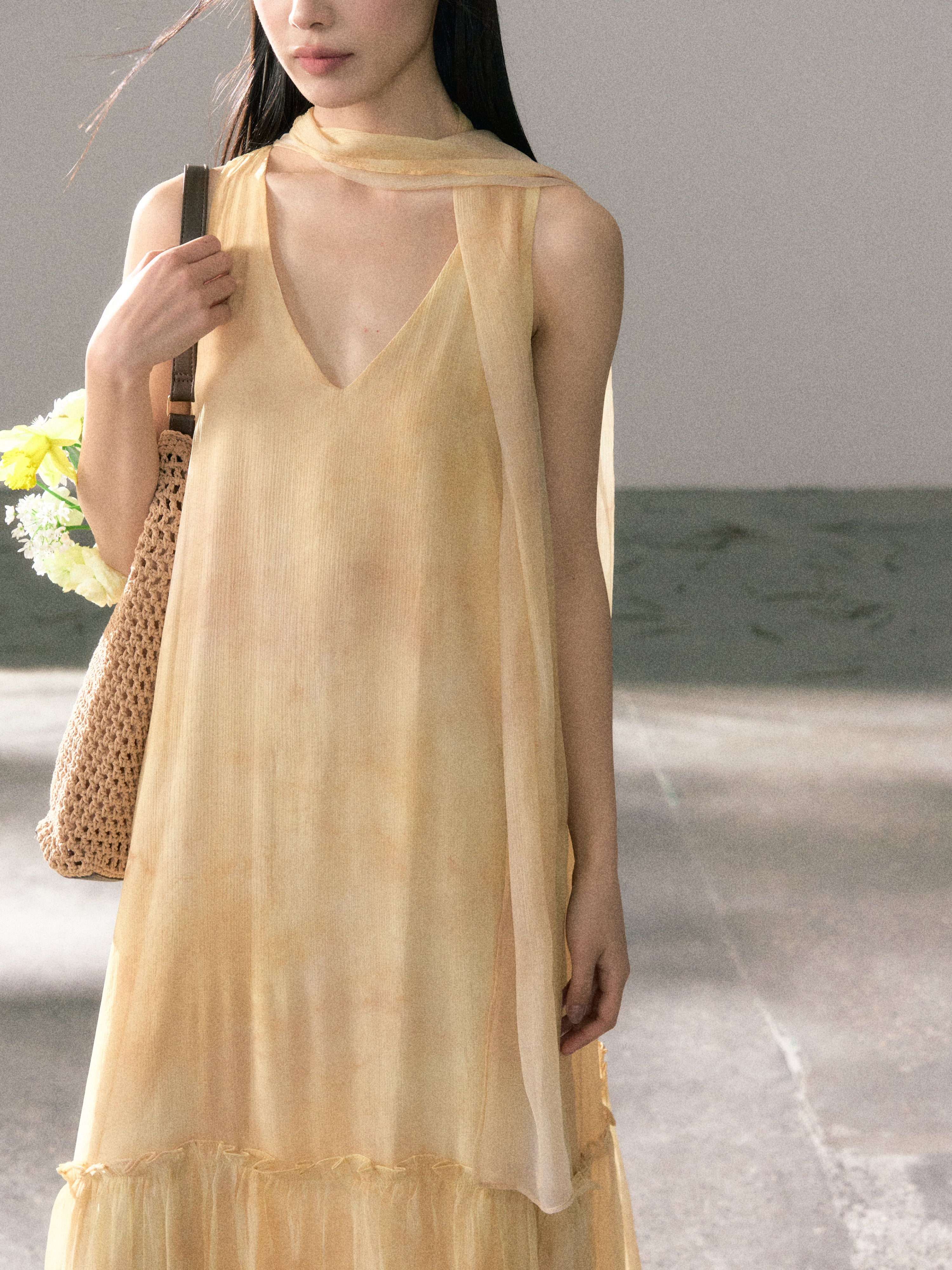 LAFREEDOM LAF360523 Atmospheric Light Yellow Gradient Dress