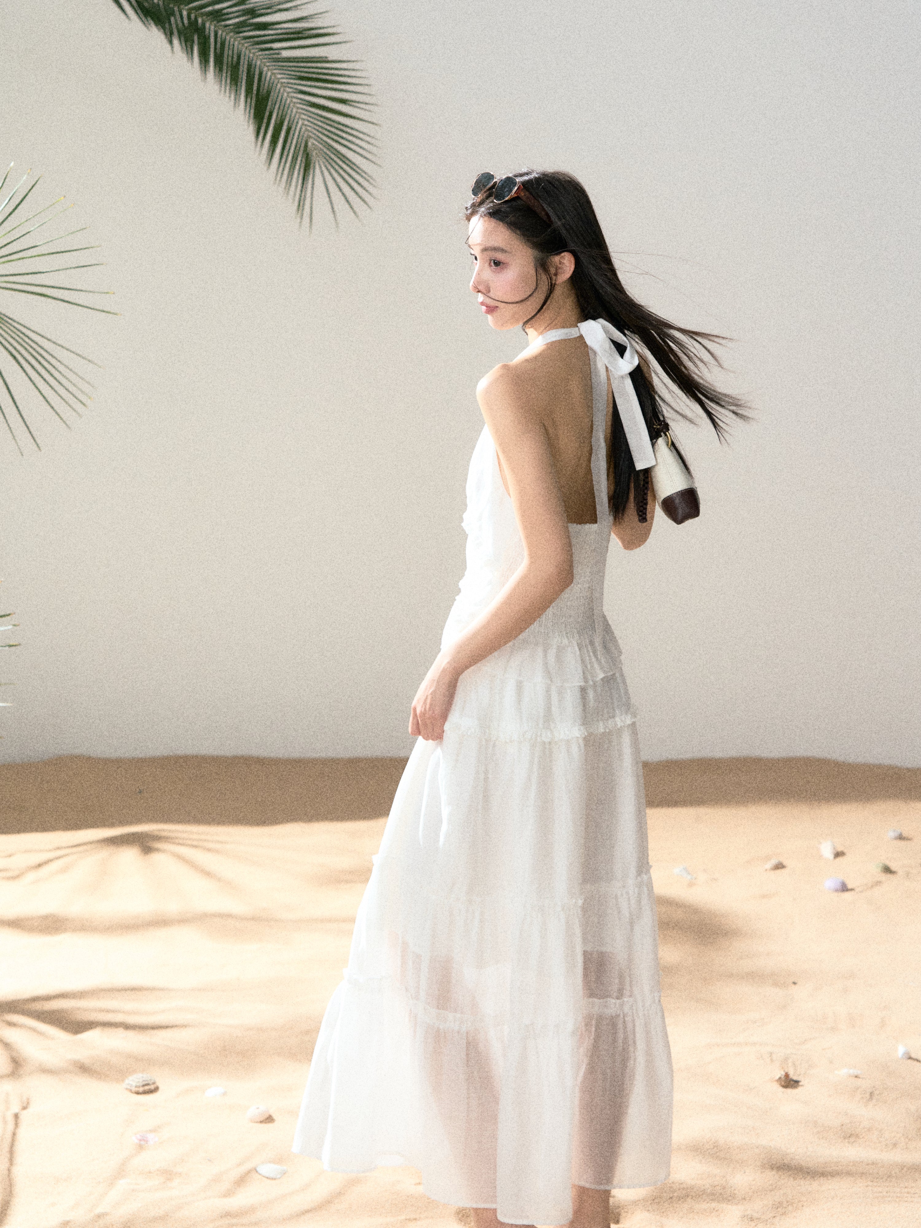 LAFREEDOM LAF360527 Halter White Top + LAF360528 Ethereal White Skirt