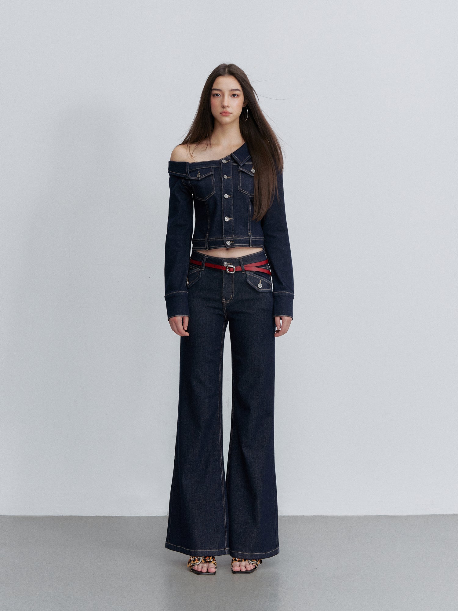 VIA PITTI VIACP6267+VIACC6303 Contrast-Color Tencel Cotton Jacket &amp; Jeans
