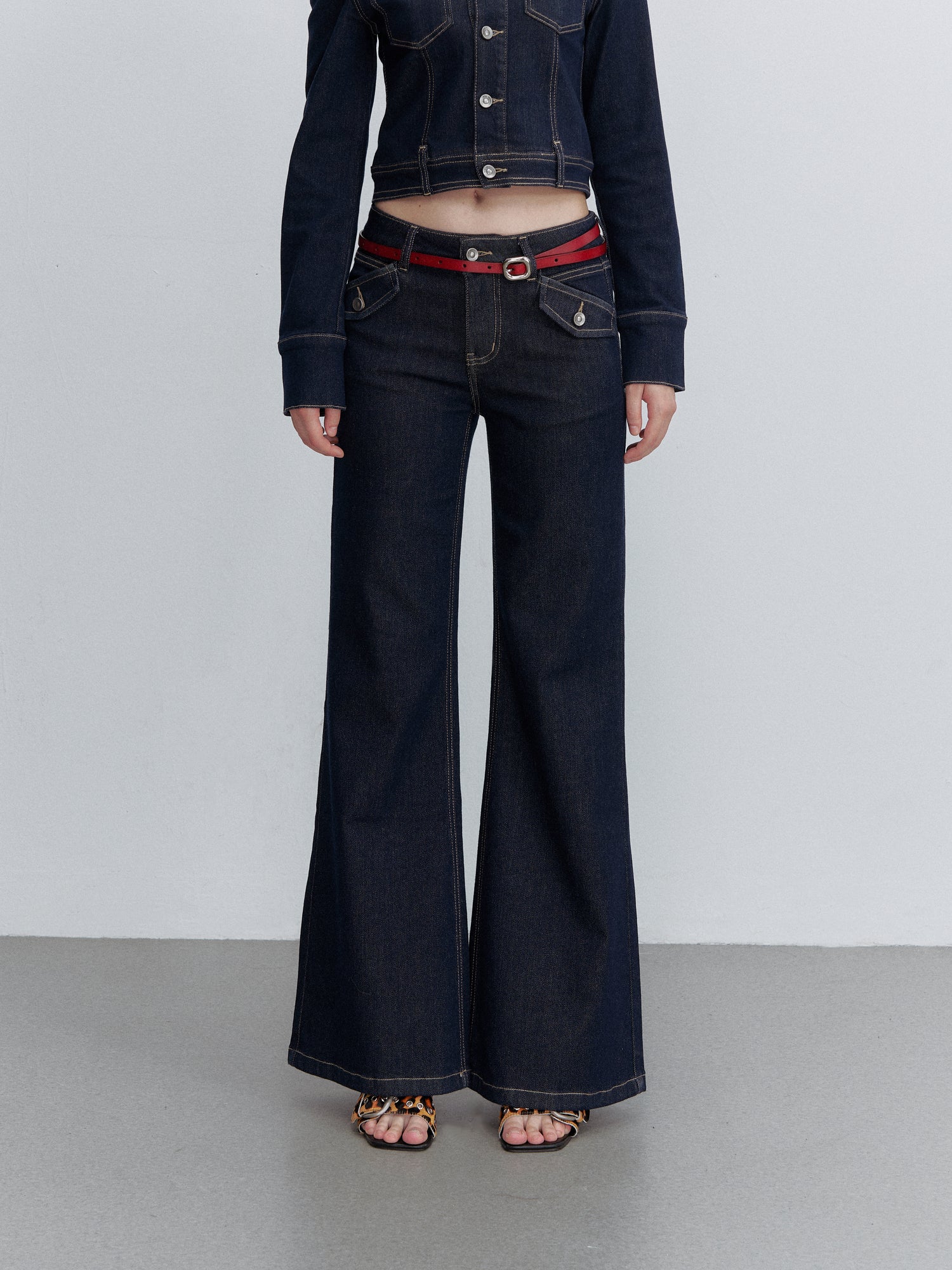 VIA PITTI VIACP6267+VIACC6303 Contrast-Color Tencel Cotton Jacket &amp; Jeans