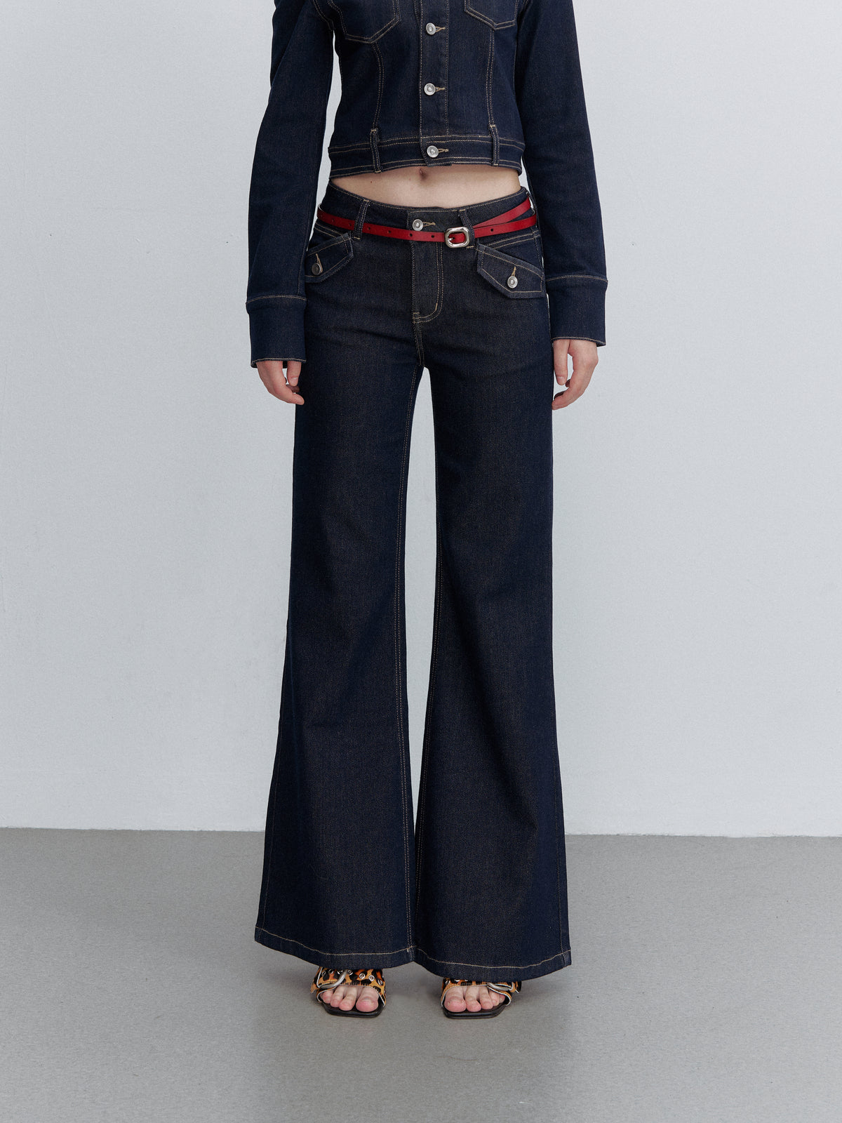 VIA PITTI VIACP6267+VIACC6303 Contrast-Color Tencel Cotton Jacket &amp; Jeans