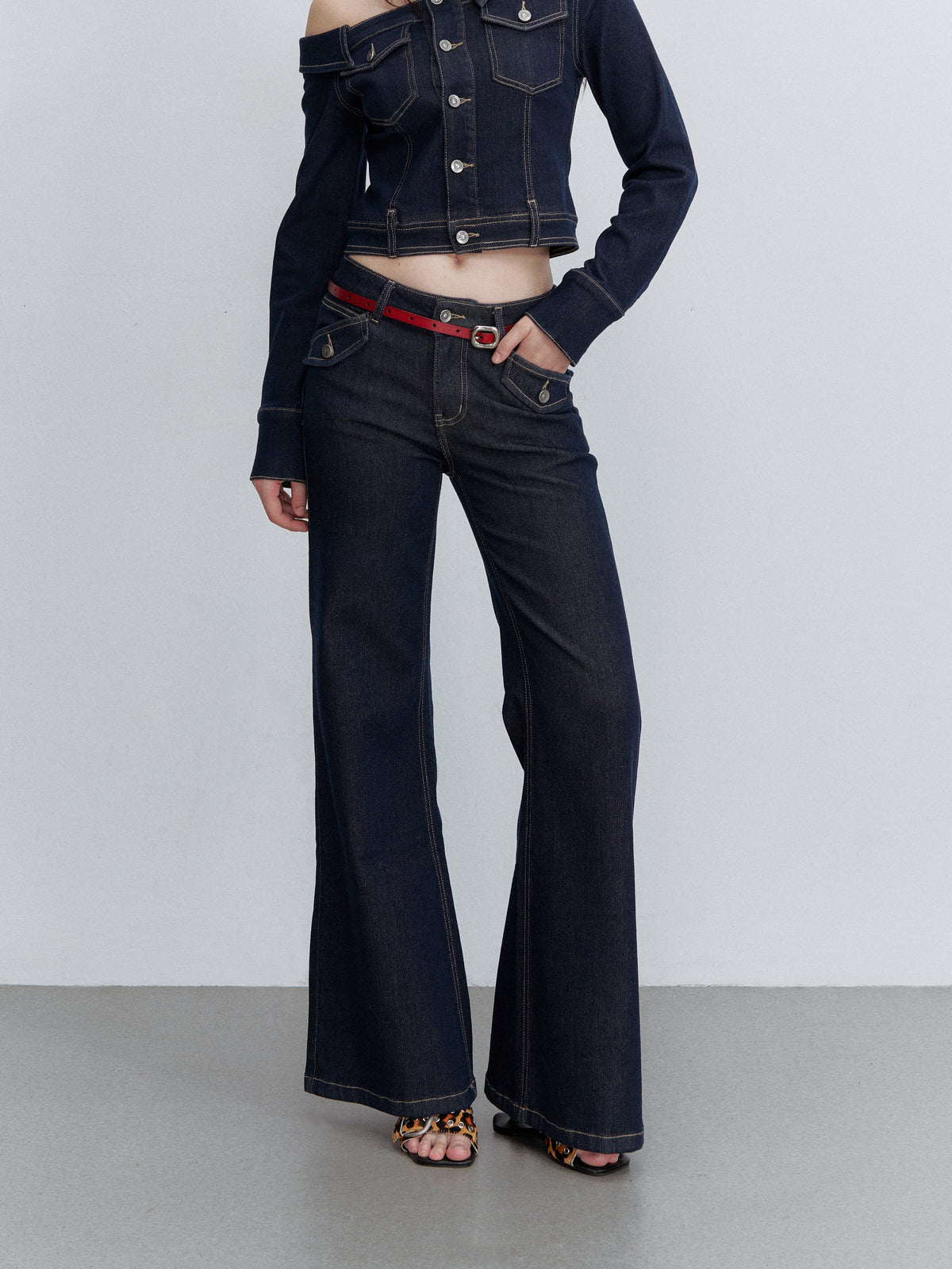 VIA PITTI VIACP6267+VIACC6303 Contrast-Color Tencel Cotton Jacket &amp; Jeans