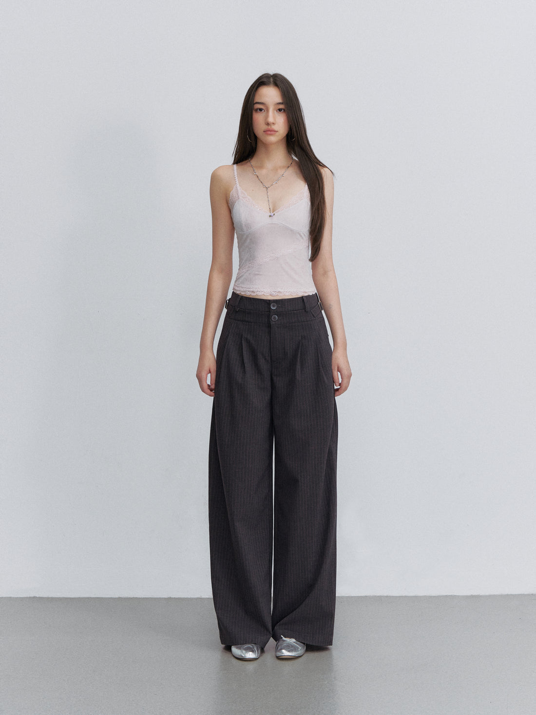 VIA PITTI VIACT6192 Lace-Panelled Acetate Velvet Camisole