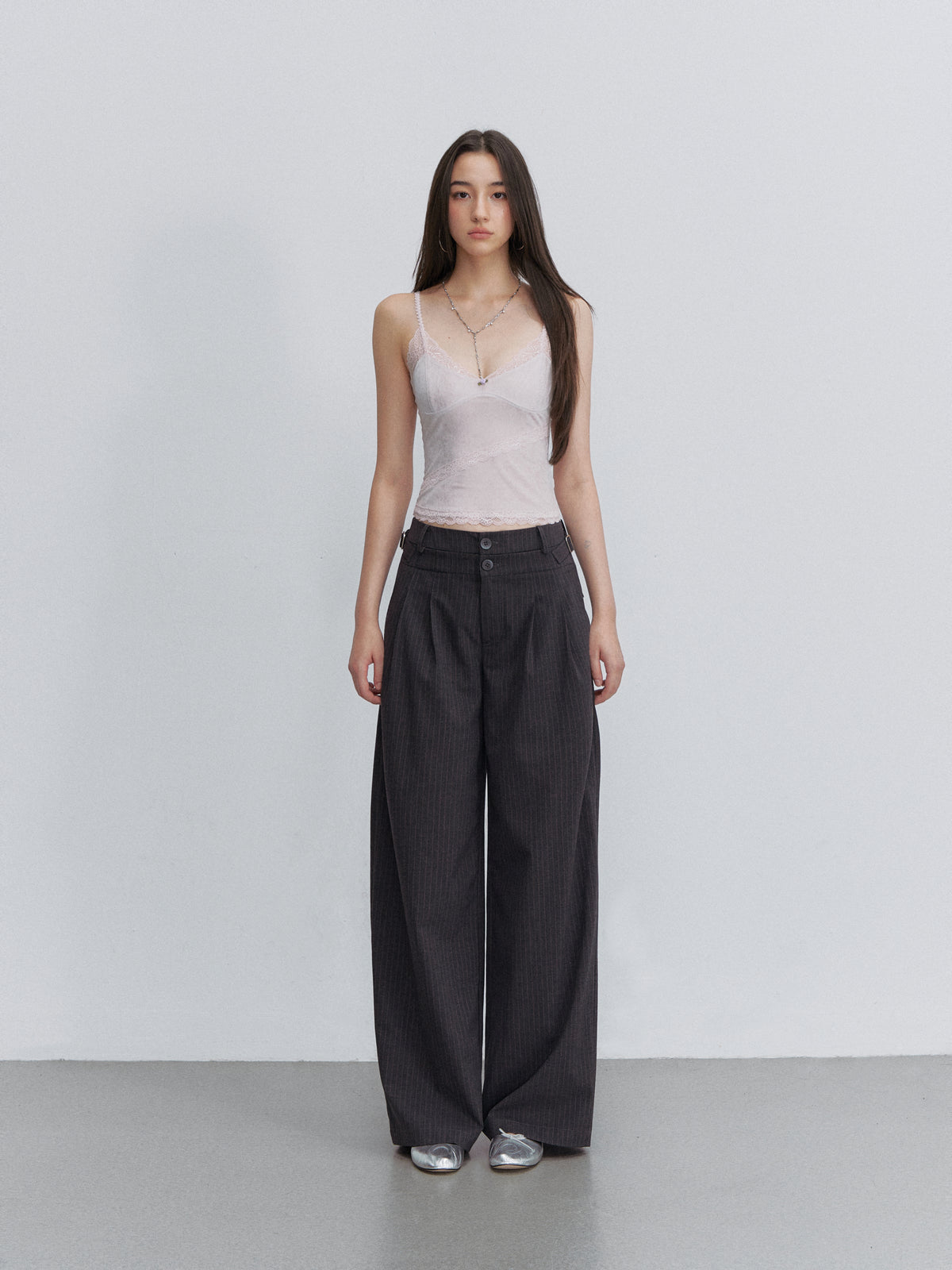 VIA PITTI VIACT6192 Lace-Panelled Acetate Velvet Camisole