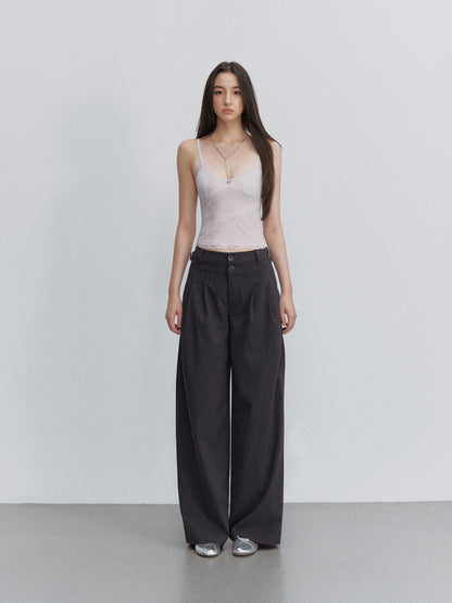 VIA PITTI VIACT6192 Lace-Panelled Acetate Velvet Camisole