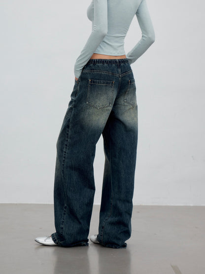 VIA PITTI VIACP6309 Gradient Contrast-Color Loose-Fit Jeans