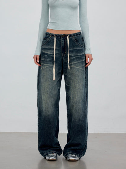 VIA PITTI VIACP6309 Gradient Contrast-Color Loose-Fit Jeans