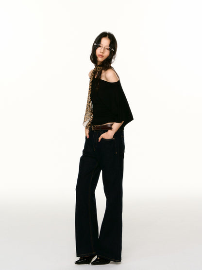 LAFREEDOM LAF360815 Washed Straight-Leg Jeans